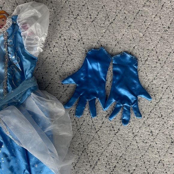 Disney Princess Sparkling Blue Costume with Gloves - Picture 4 of 5